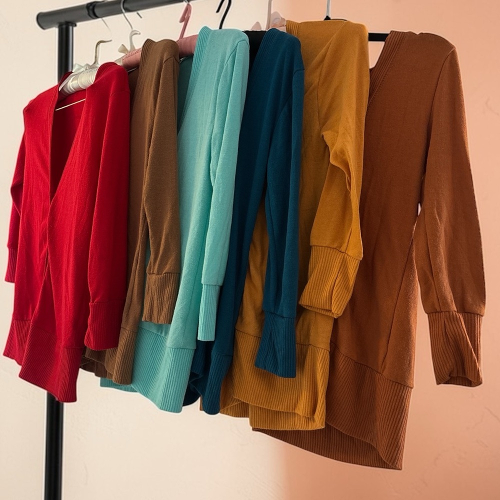 Zenana Cardigan Stylish Women's Sweater Bundle Collection Snap Button Lot of 6